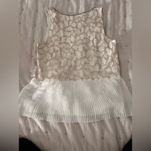 Anthropologie top sequin and Lace size M